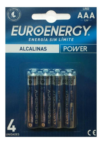 Pila Aaa Euroenergy Alcalina  Por(4) Tribunales, Obelisco.