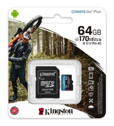 Memoria Micro Sdxc Kingston Canvas Go Plus 64gb Sdcg3/64gb