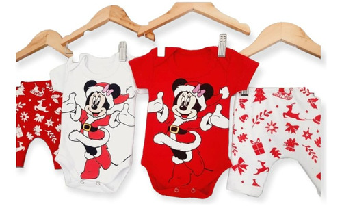 Body Manga Corta Mas Babucha Mickey Y Minnie Algodon