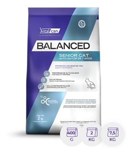 Balanced Gato Senior 7,5kg Despacho Regiones Tm