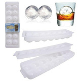 Kit 2 Forma De Gelo Bolinha Agua De Coco Coquetel Whisky Gin Cor Branco