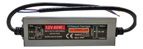 Fuente Generica De Poder 12v 60w Para Exterior