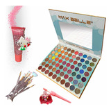 Paleta De Sombras + Set Brochas + Lip Gloss Hello Kitty