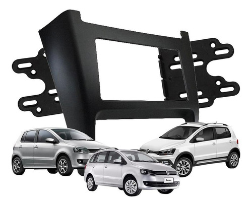 Marco Adaptador Vw Fox Suran Cross Doble Din Pantalla Negro