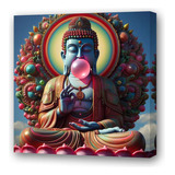 Cuadro 30x30cm Buda Buddha Bubblegum Chicle Globo M1