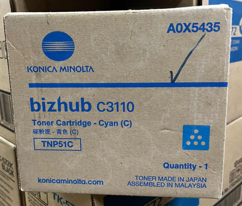 Toner Konica Minolta Bizhub C3110p Tnp51c Cyan