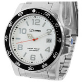 Relógio Masculino Aço Esportivo Xmss1046 Prateado Original Cor Do Bisel Preto Cor Do Fundo Branco