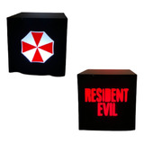 Luminária Resident Evil De Mesa Quarto Geek Gamer Decorativo Cor Da Cúpula Vermelho Cor Da Estrutura Preto E Vermelho 110v/220v