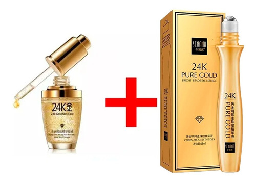 Kit Bioaqua 24k Gold Acido Hialuronico Colágeno 2pz Full