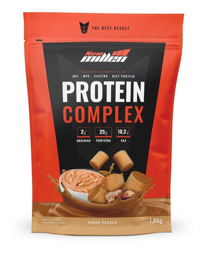 Suplemento Em Pó New Millen  Premium Protein Complex Proteínas Protein Complex Sabor  Paçoca Em Sachê De 1.8kg