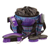 Kit De Aseo Para Caballos Weaver 7 Accesorios - Purpura Geo.