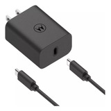 Cargador Motorola Sa38c79911 Usb-c De Pared + Cable Carga 