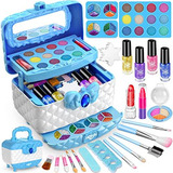 Set 46 Piezas De Maquillaje Lavable Y Estuche Para Niñas