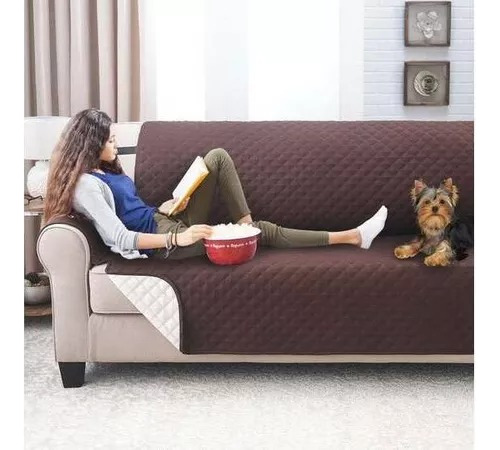 Funda Cobertor Reversible Sofa Sillon Mascota  3 Curpos