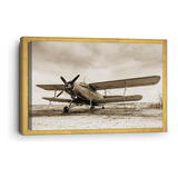 Cuadro Canvas Enmarcado Ingles Avion Antiguo 90x140cm