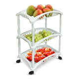 3 Organizador Multiestante Apilable Mercado Canasta Verduras