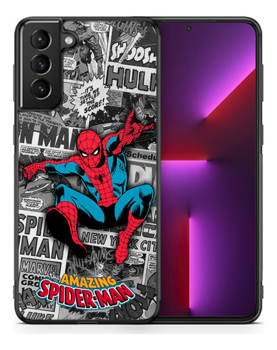 Marvel Spiderman Vintage Comics Funda Para Samsung Galaxy 