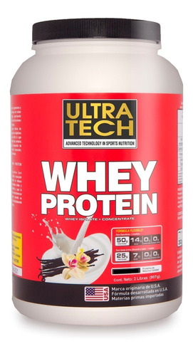 Whey Protein Concentrada X 2 Lb  Ultra Tech 5 Sabores