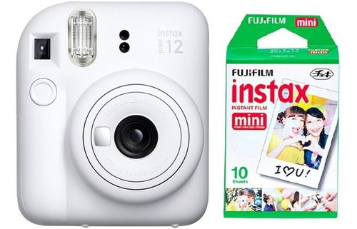 Câmera Instantânea Fujifilm Instax Kit Mini 12 + 10 Fotos Clay White