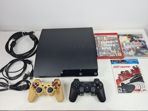 Sony Playstation 3 Slim Completo Com Jogos Cech-2500