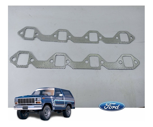 Empacadura Multiple De Escape Ford Bronco F150 Fi 302 Fi 8v Foto 2