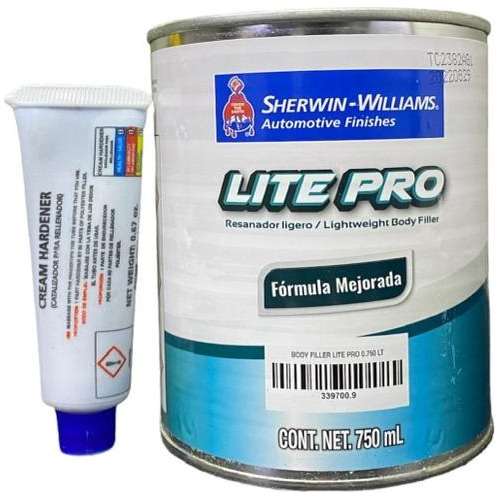 Resanador Body Filler Lite Pro Sherwin Williams 0.750l