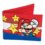 Nintendo Cartera Mario Stars Hombre Mujer Tarjetero Original