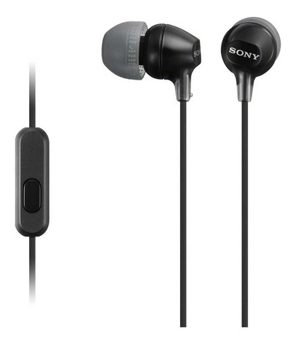 Fone De Ouvido In-ear C/ Mic Sony Ex Series Mdr-ex15ap Preto