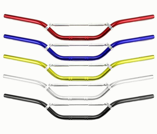 Manubrio Universal Aluminio Moto Cross Custom Colores 22 Mm