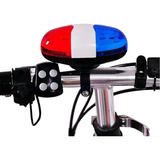 Timbre De Bicicleta, 6 Led, 4 Tonos, Bocina, Luz Led, Sirena