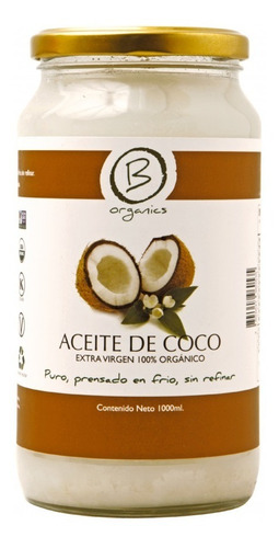 Aceite De Coco Extra Virgen Orgánico, B Organics.