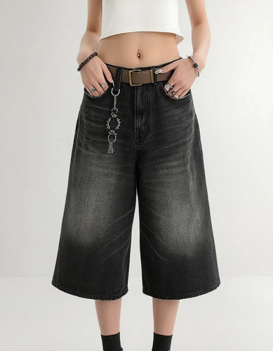 L Pantalones Cortos Vaqueros Holgados Y2k For Mujer S