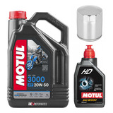 Kit Aceite Motul 3000 20w50 Y Filtro Cromo Harley Davidson