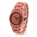 Reloj De Cuarzo Elegante De Moda Para Parejas De Madera De B