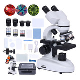 Poothoh Microscopio Binocular Compuesto 40-2000x Microscopio