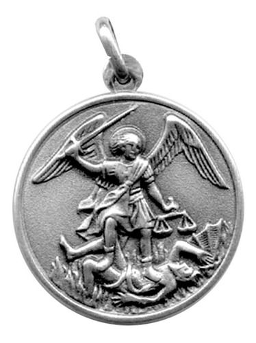Medalla San Miguel Arcangel 24 Mm Plata 900