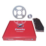 Kit De Transmisión Piñón Corona Y Cadena Zanella Zr 150 250