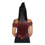 Extensão De Cabelo Tic Tac P/mega Hair Fibra Organica 150gr Cor Liso: Castanho Escuro Com Ombre Hair Vermelho Cor T2/bug