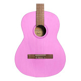 Guitarra Clásica  Acústica Bamboo Gc-39-pink Rosa Con Funda