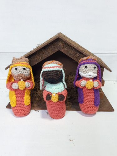 Pesebre Navideño A Crochet Reyes Magos 