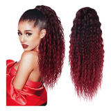 Yibang Extensiones De Cabello Rojo Rub Burdeos Con Cordn, La