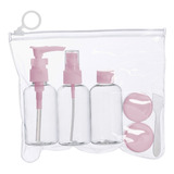 Kit Viagem 6 Peças Frascos (shamp/perf/cond/creme) Cor Rosa