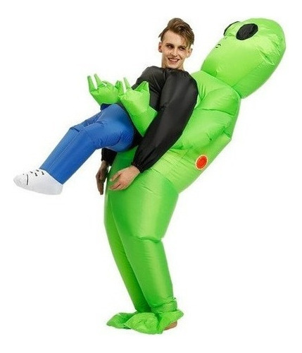 Traje Disfraz Inflable Alien Mujer Hombre Halloween Navideño