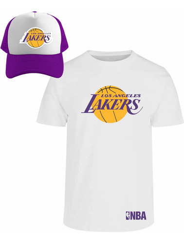 Kit De Playera + Gorra Sublimada Modelo Los Angeles Lakers 