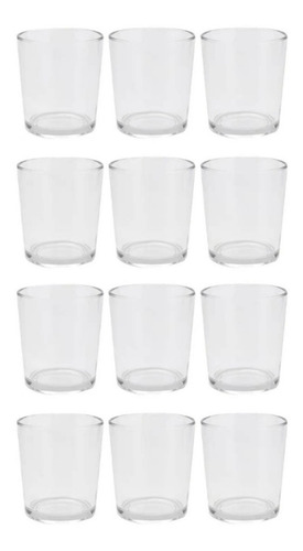 Vaso Imperial Durax 250ml Bajo Vidrio Velas Soja X12 Unid.