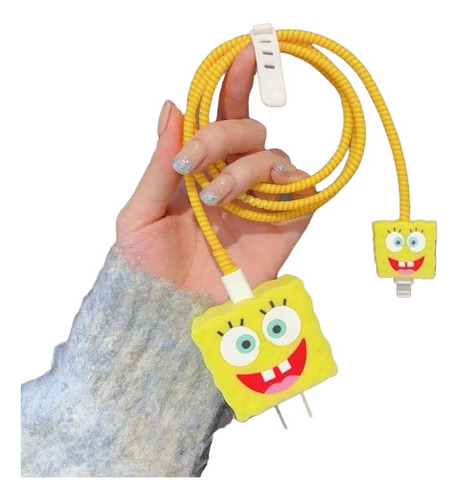 Protector Para Cable iPhone Bob Esponja 