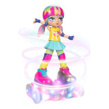 Rock N Rollerskate Doll Rainbow Riley - Muñeca De Patinaje.