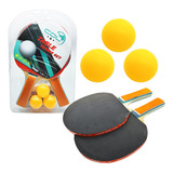 Set De Ping Pong Tenis De Mesa 2 Paletas 3 Pelotas
