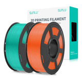 Filamento Pla Plus Sunny Orange + Mint Green, 1,75 Mm