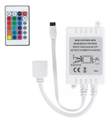 Pack X5 Controlador Rgb 12v Tira De Leds Control 24 Teclas